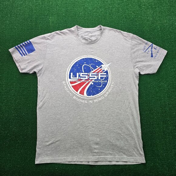 Grunt Style Tshirt Mens XL Gray Short Sleeve USSF Space‎ Force Zero Gravity - Picture 1 of 7